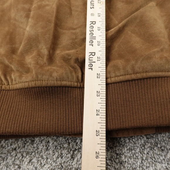 NEW Levis Jacket Mens S Brown Sherpa Lined Faux Suede Trucker Bomber Work Coat - Picture 10 of 13